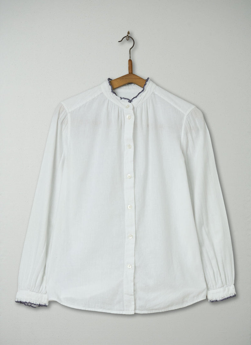 Reworn Cotton Khadi Shirt Size 8 (698) | White