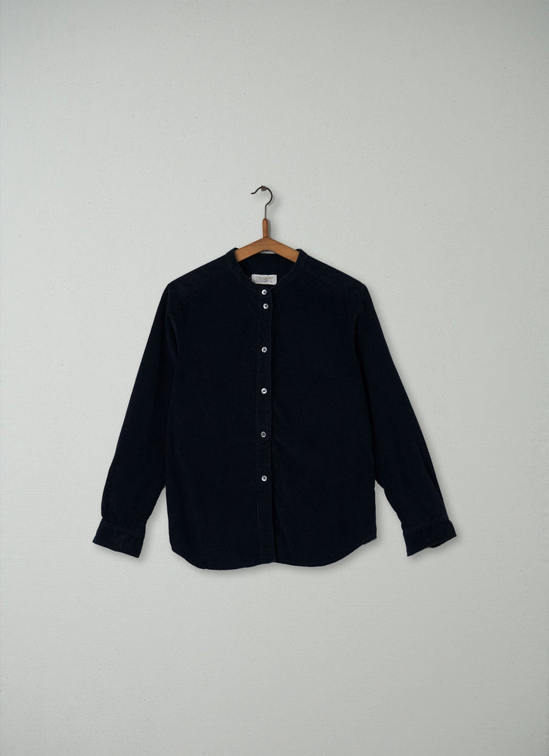 Reworn Needlecord Shirt Size 10 (123) | Navy