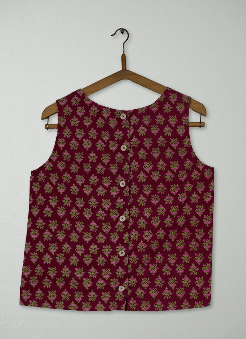 Reworn Block Print Top Size 16 (1019) | Multi