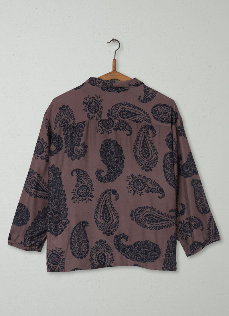 Reworn Paisley Print PJ Shirt Size 14 (257) | Multi