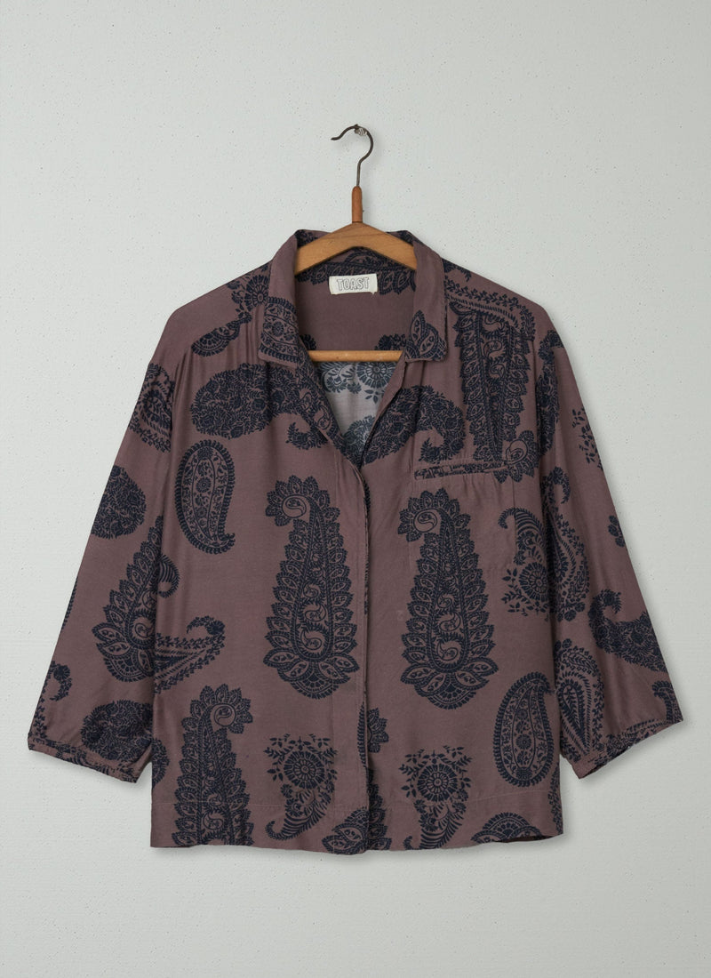Reworn Paisley Print PJ Shirt Size 14 (257) | Multi
