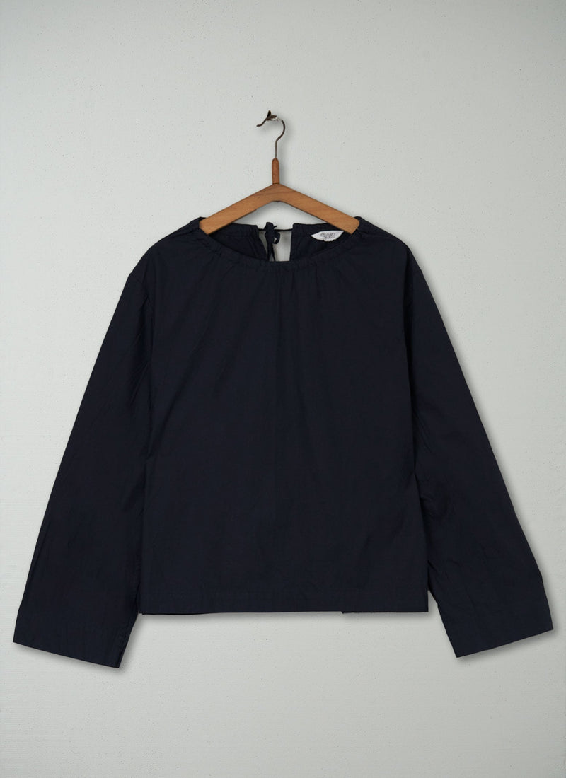 Reworn Cotton Drawstring Top Size 6 (233) | Midnight