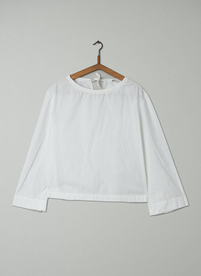 Reworn Drawstring Poplin Top Size 6 (158) | Off White