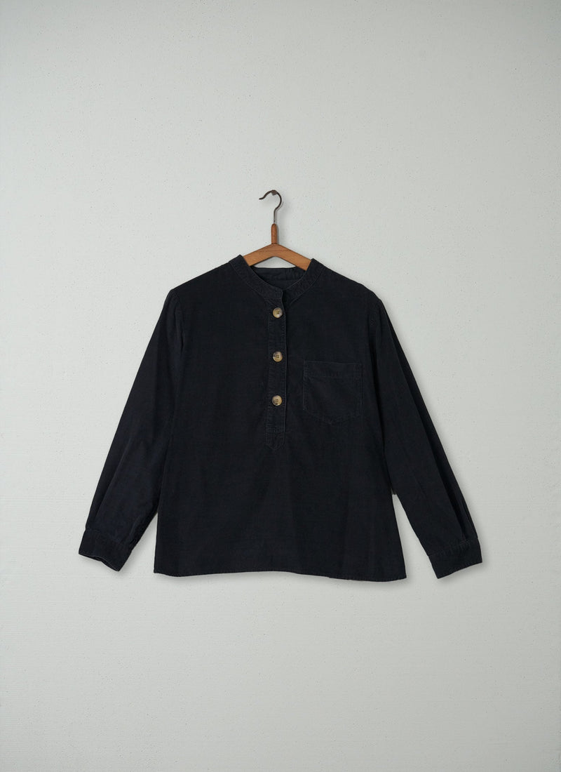 Reworn Needlecord Shirt Size 12 (116) | Black Olive