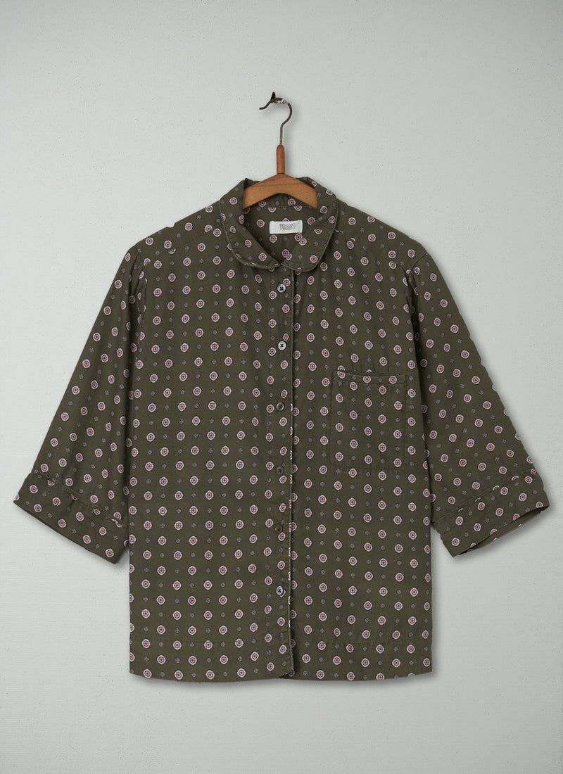 Reworn Silk Cotton PJ Top Size 10 (242) | Multi
