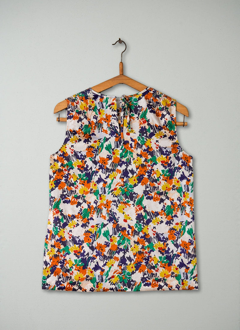 Reworn Silk Cotton Top Size 8 (179) | Multi