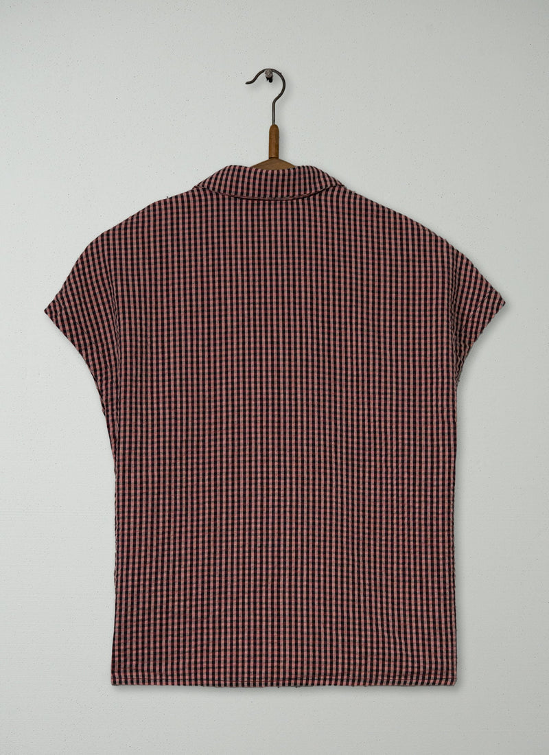 Reworn Seersucker Gingham Shirt Size 10 (930) | Multi