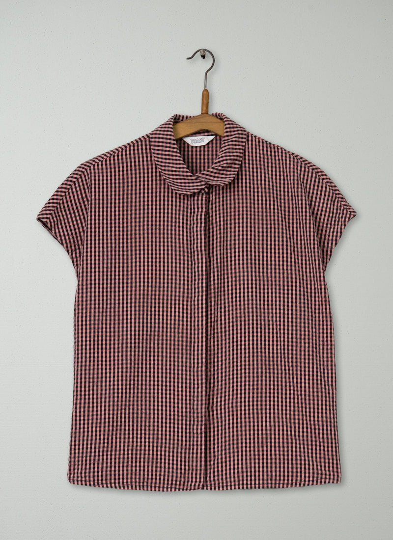 Reworn Seersucker Gingham Shirt Size 10 (930) | Multi