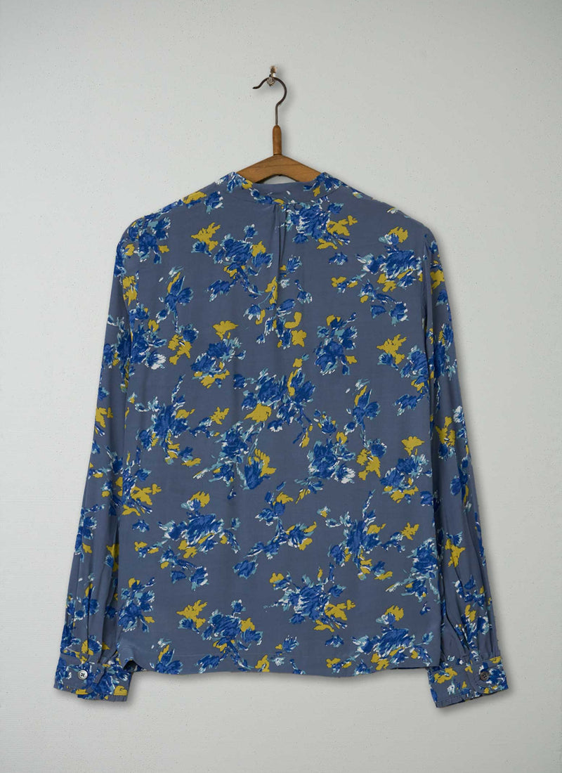 Reworn Floral Ruffle Shirt Size 6 (632) | Multi