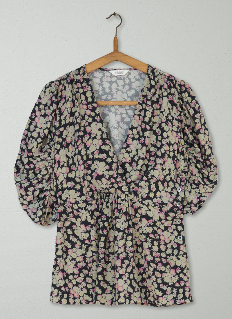 Reworn Floral Print Top Size 6 (260) | Multi