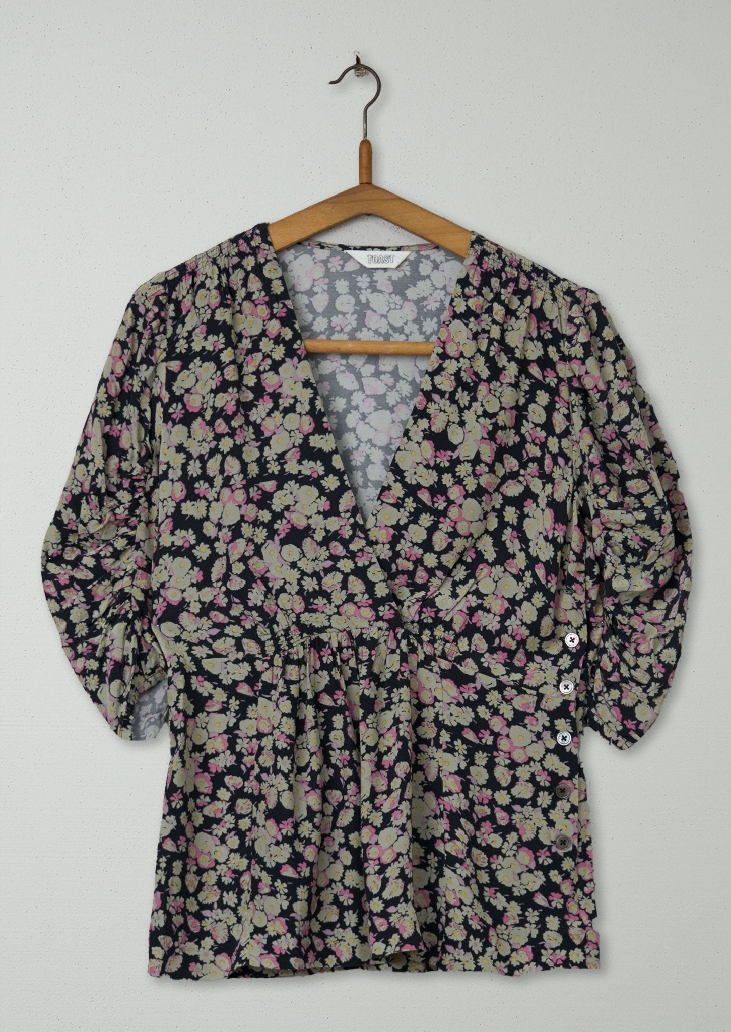 Reworn Floral Print Top Size 6 (620) | Multi