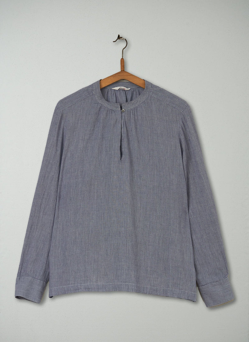 Reworn Mini Dogtooth Shirt Size 10 (785) | Navy