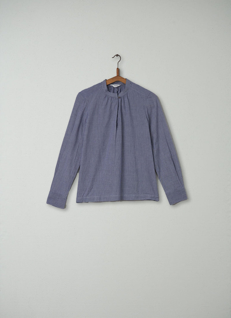 Reworn Mini Dogtooth Shirt Size 8 (104) | Navy