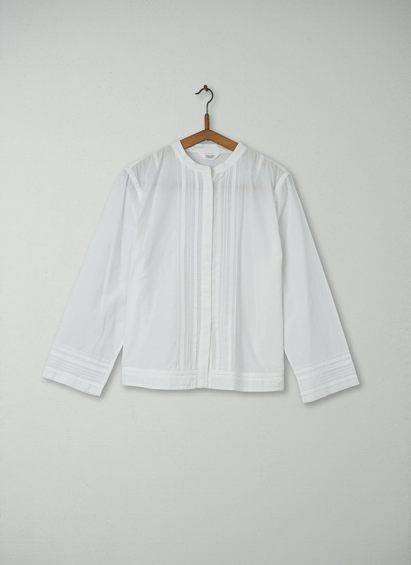 Reworn Pintuck Shirt Size 16 (033) | White