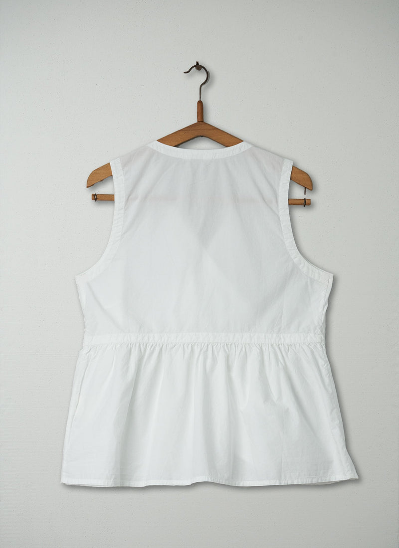 Reworn Poplin Wrap Top Size 12 (195) | White