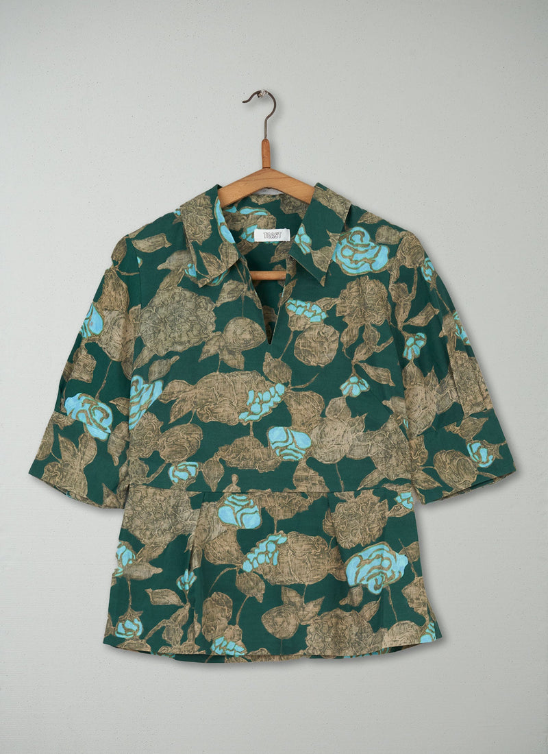 Reworn Floral Shirt Size 16 (944) | Multi