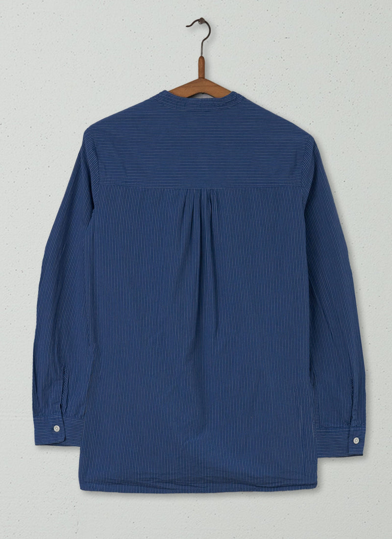 Reworn Stripe Cotton Shirt Size 6 (704) | Blue