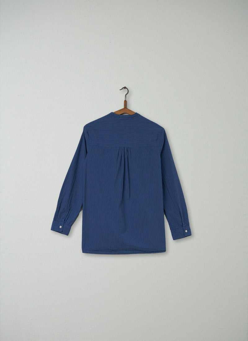 Reworn Stripe Cotton Shirt Size 8 (111) | Blue