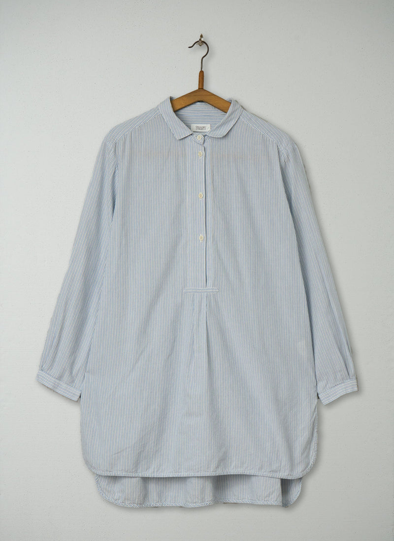 Reworn Ticking Stripe Long Shirt Size 10 (637) | Multi