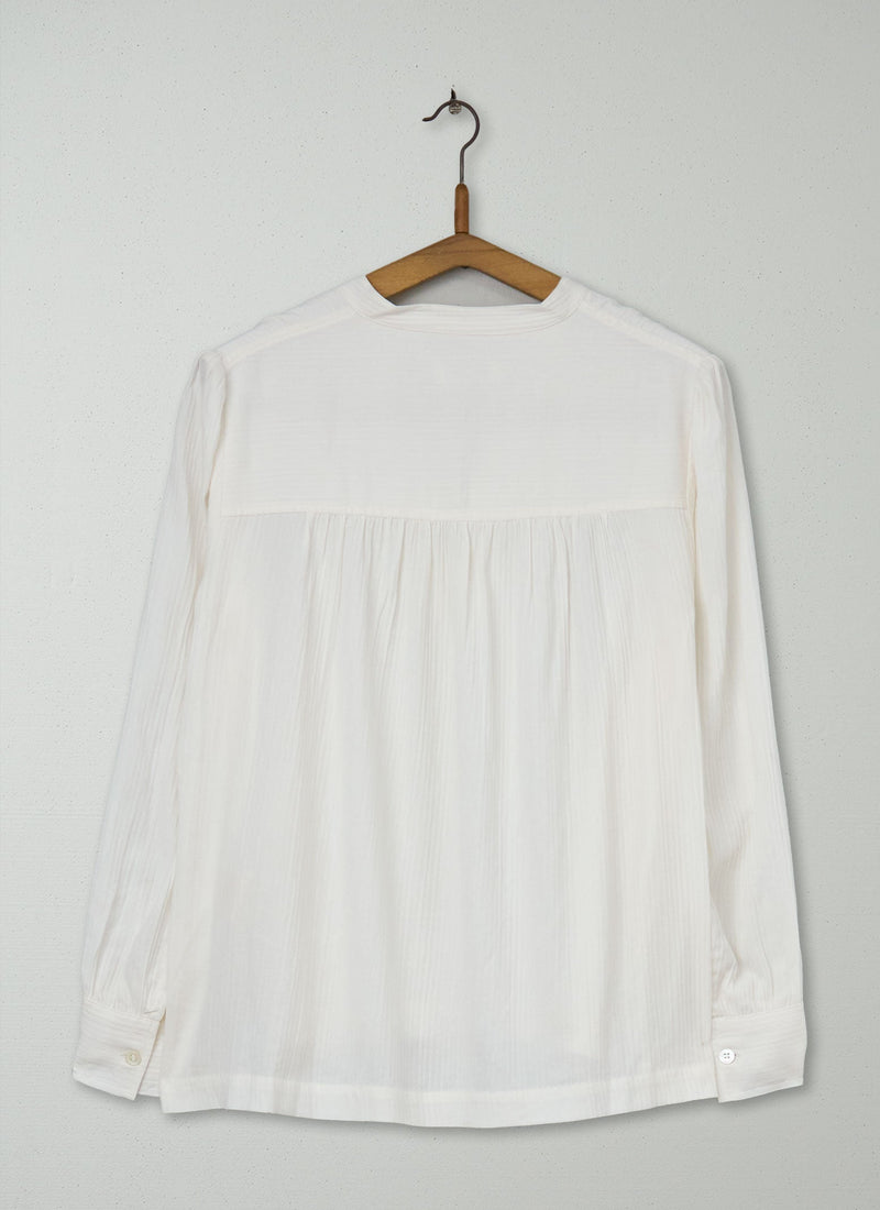 Reworn Herringbone Cotton Shirt Size 14 (693) | White
