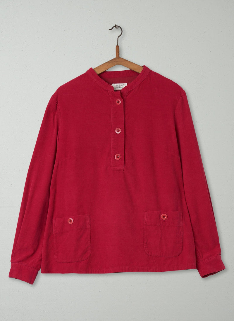 Reworn Needlecord Smock Size 14 (258) | Cerise