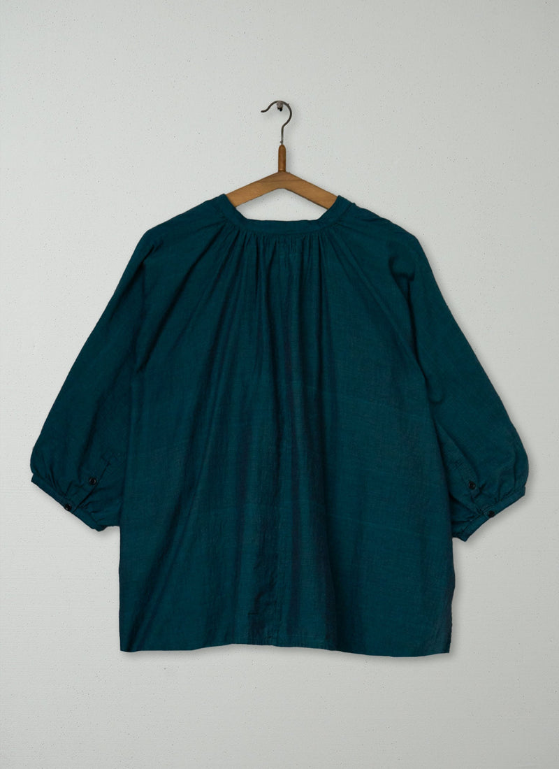 Reworn Mul Mul Cotton Easy Shirt Size S (958) | Green