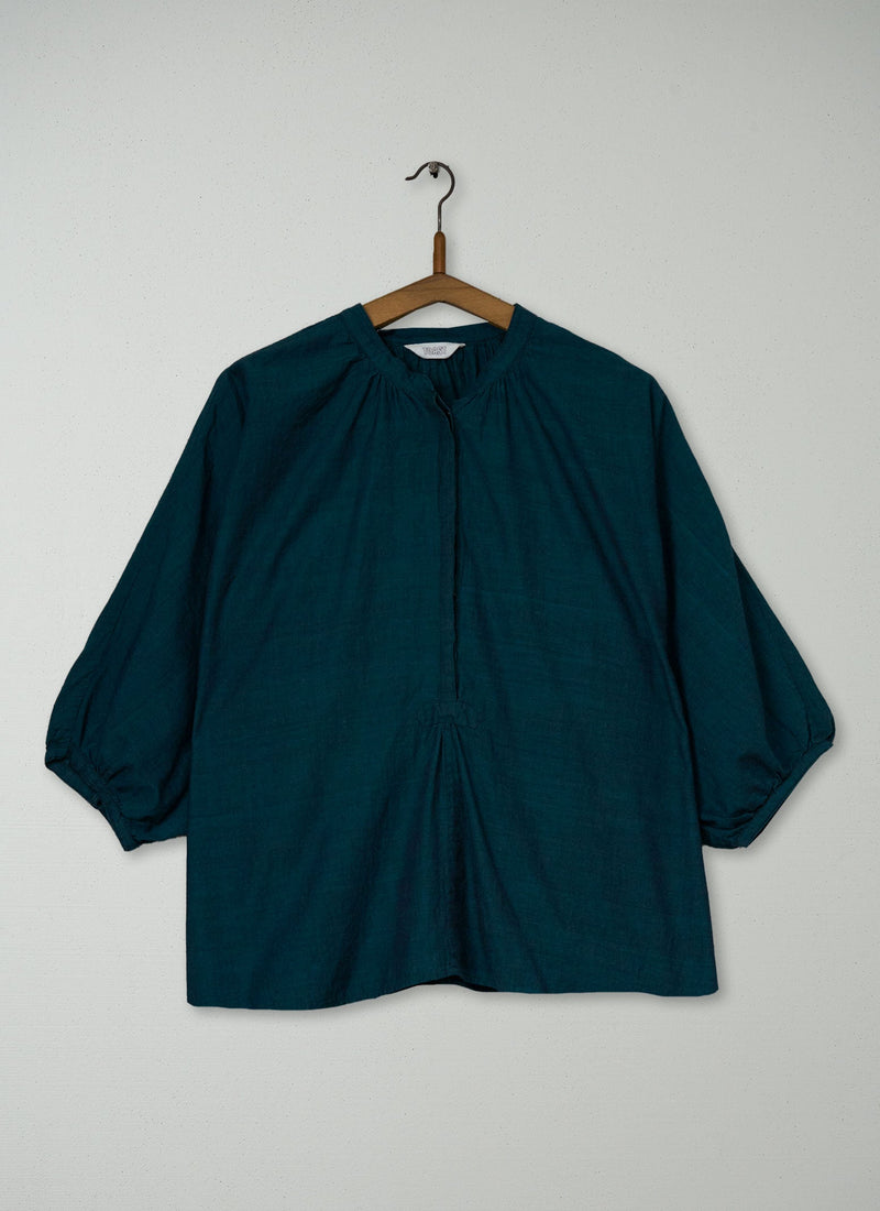 Reworn Mul Mul Cotton Easy Shirt Size S (958) | Green