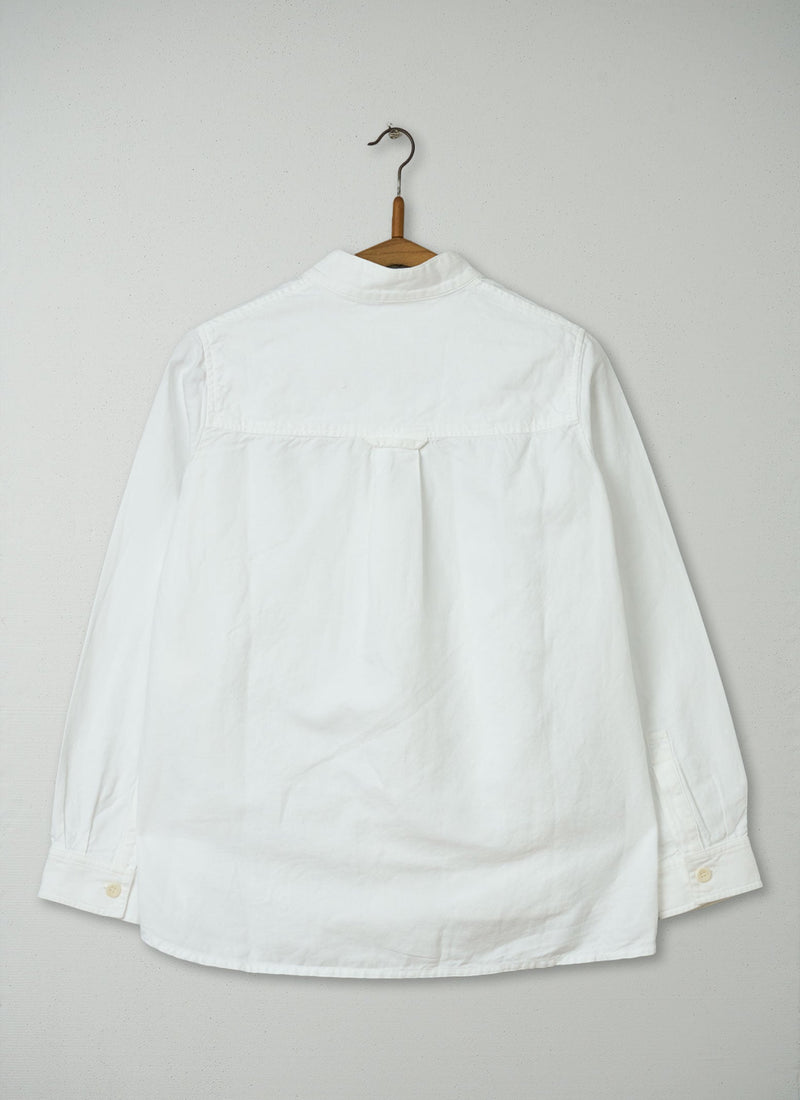 Reworn Cotton Linen Shirt Size 16 (634) | Off White