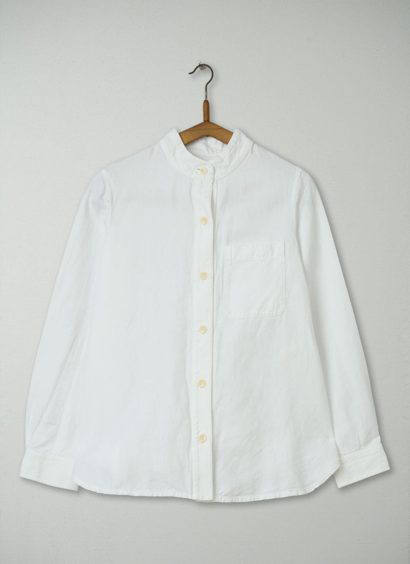 Reworn Cotton Linen Shirt Size 16 (634) | Off White