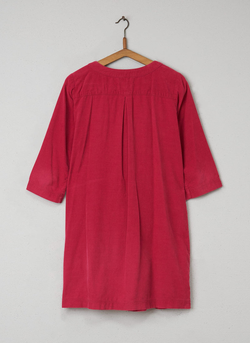 Reworn Needlecord Tunic Size 8 (037) | Cerise