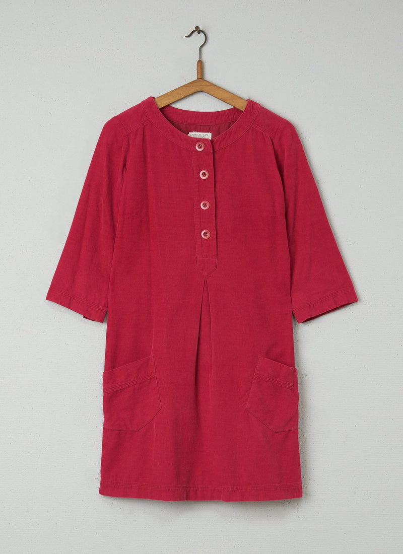 Reworn Needlecord Tunic Size 8 (037) | Cerise
