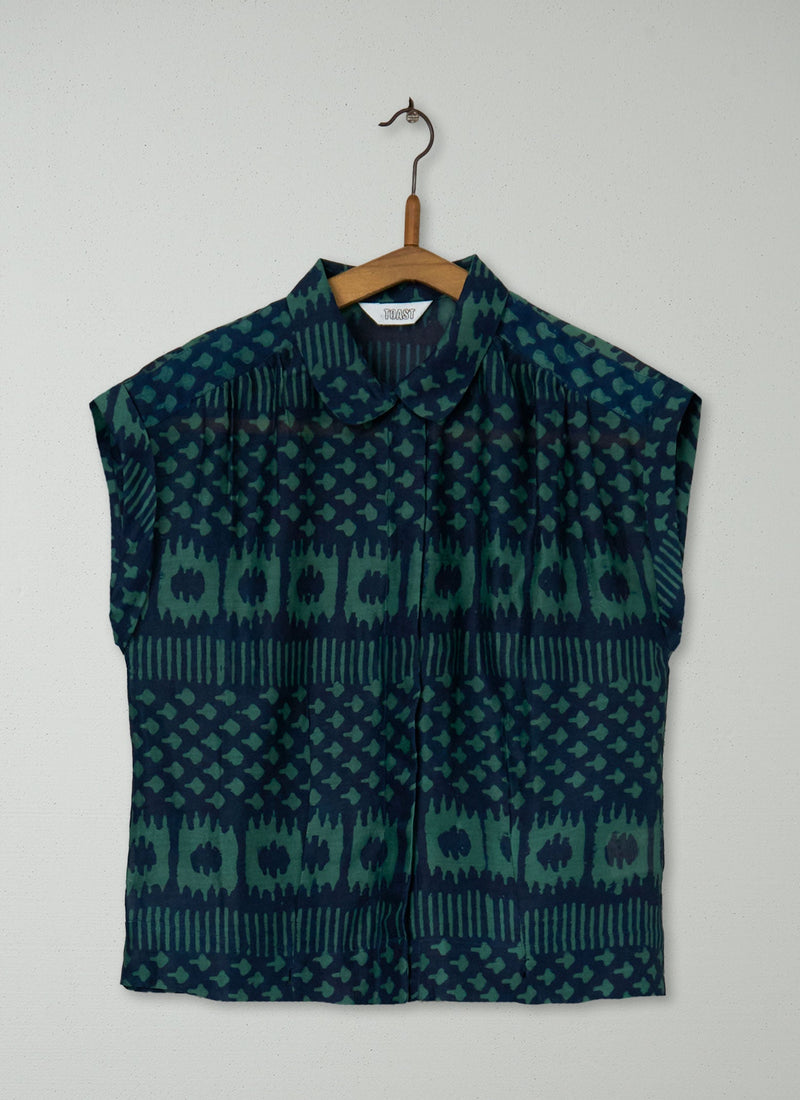 Reworn Amalfi Print Shirt Size 6 (762) | Multi