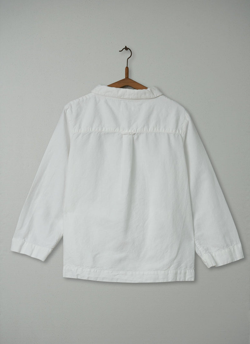 Reworn Cotton Linen Shirt Size 12 (190) | White