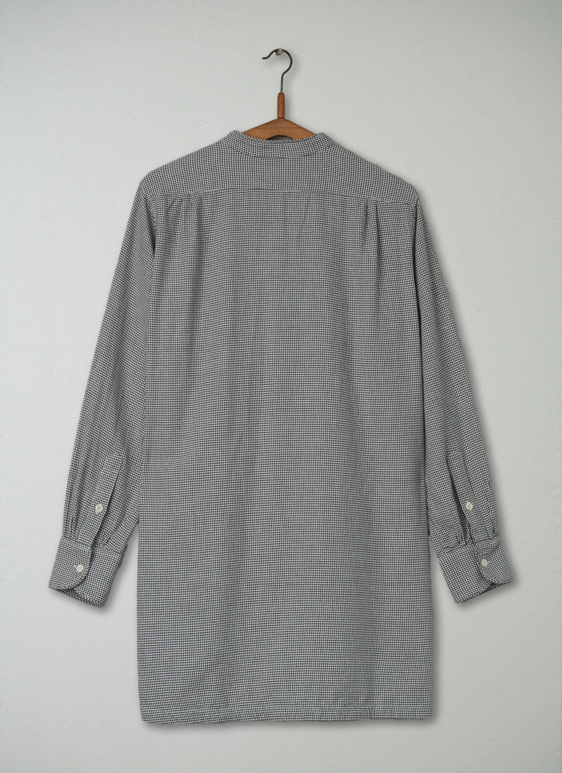 Reworn Dogtooth Cotton Shirt Size 10 (253) | Light Grey