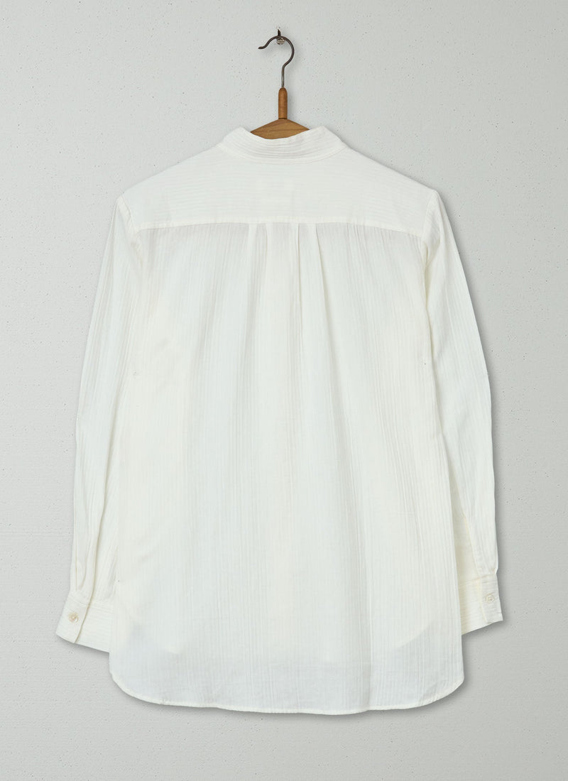 Reworn Seersucker Check Cotton Shirt Size 10 (810) | Off White