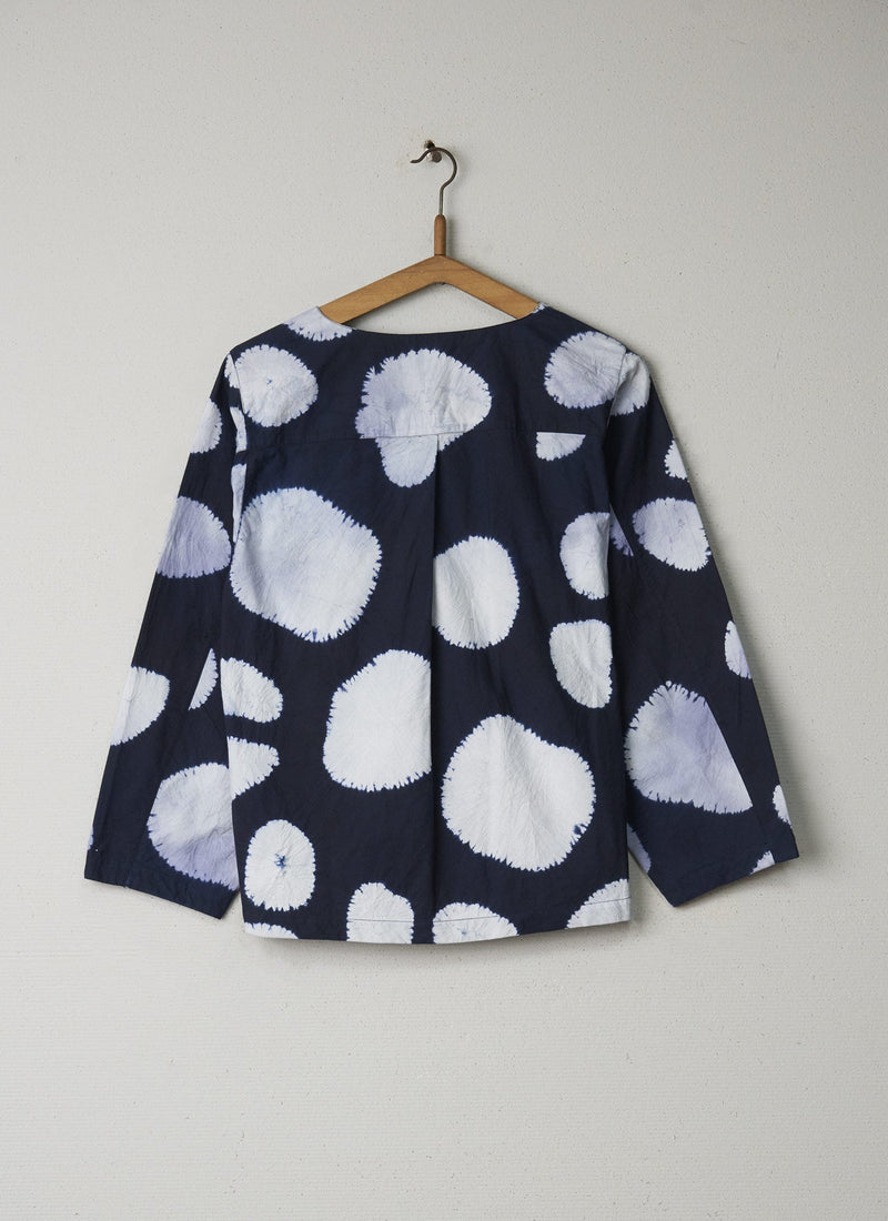 Reworn Shibori Shirt Size 10 (015) | Indigo