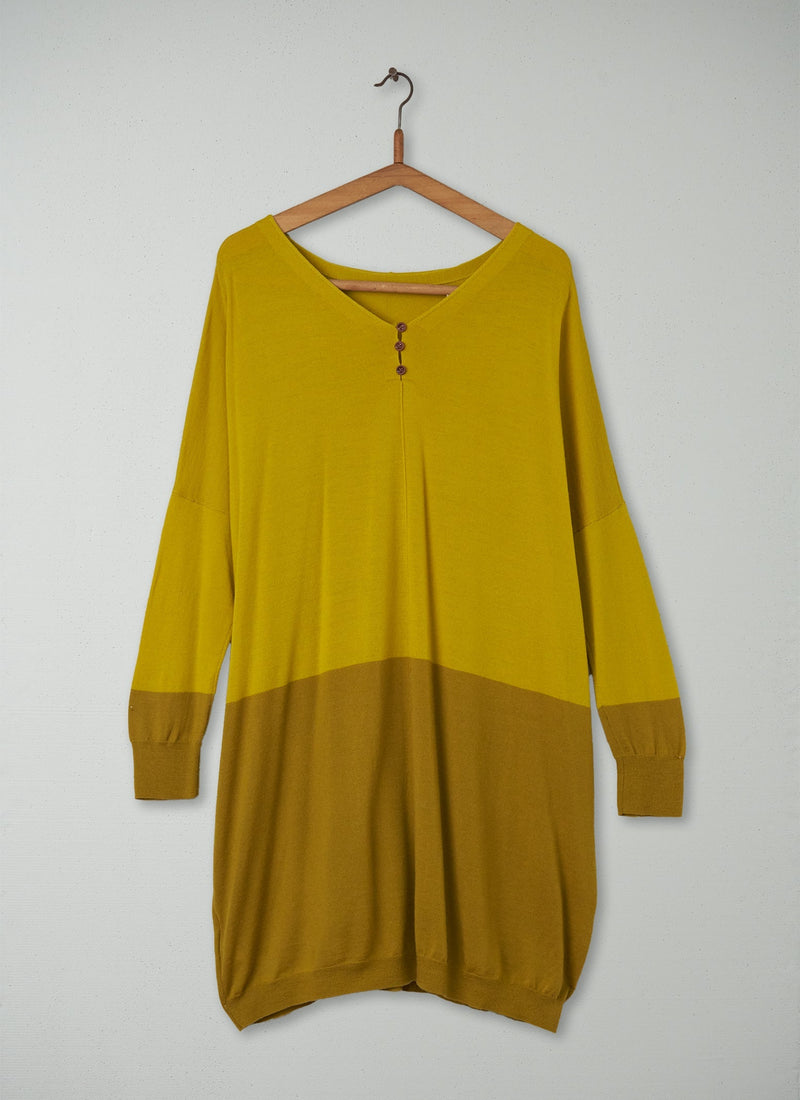 Reworn Jumper Dress Size M (064) | Sulphur