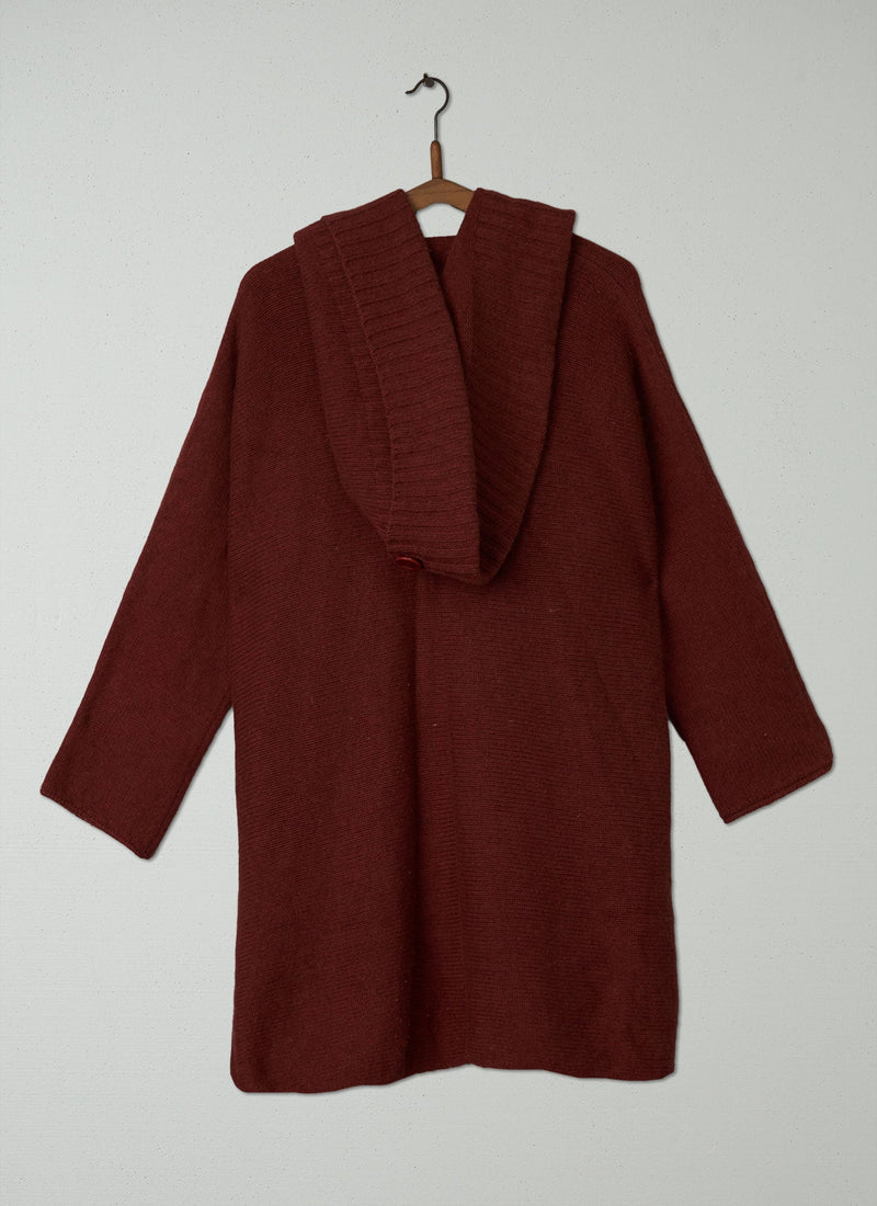 Reworn Cardigan Coat Size M/L (084) | Red Brick