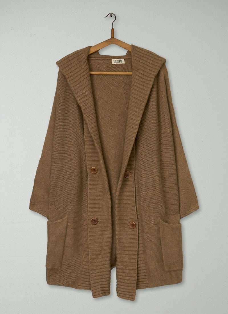 Reworn Cardigan Coat Size SM (556) | Mid Natural