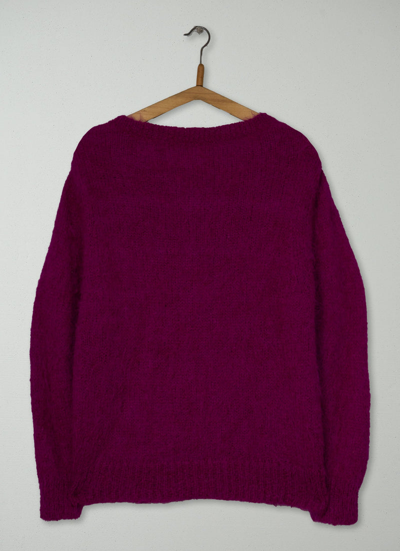 Reworn Anna Cardigan Size 14 (727) | Fuchsia