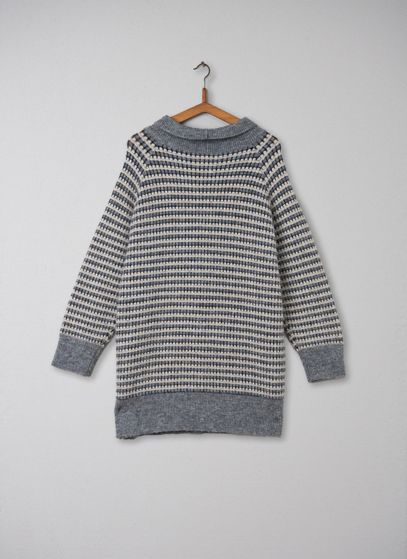 Reworn Check Jacquard Tunic Size M (038) | Multi