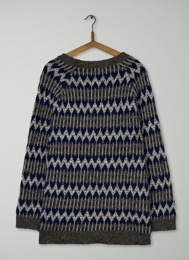 Reworn Fair isle Donegal Pullover Size L (513) | Multi