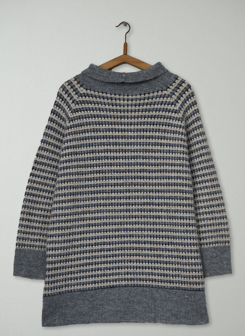 Reworn Grid  Sweater Size S (724) | Multi