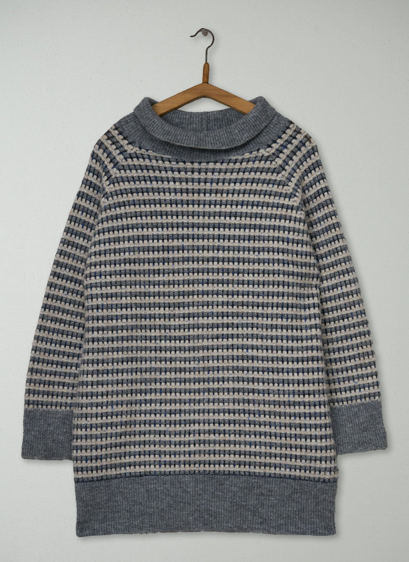 Reworn Grid  Sweater Size S (724) | Multi