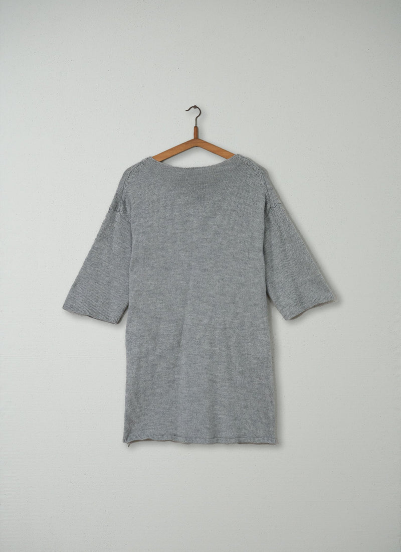 Reworn Merino Tunic Size M (060) | Grey