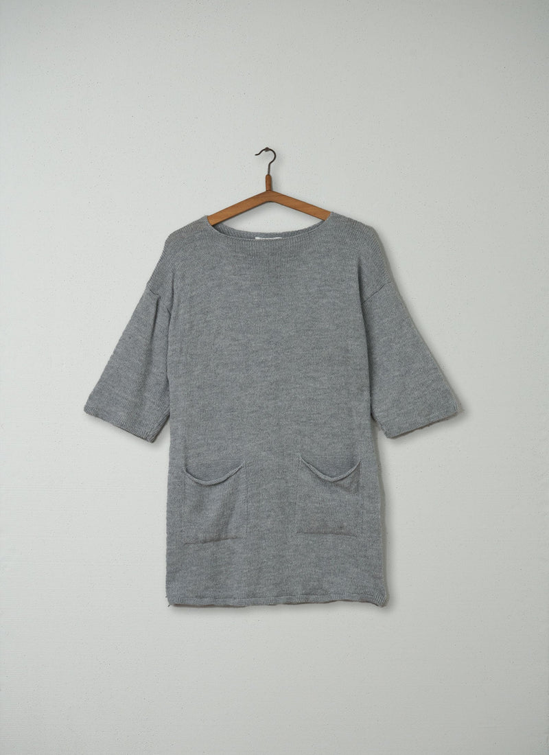 Reworn Merino Tunic Size M (060) | Grey
