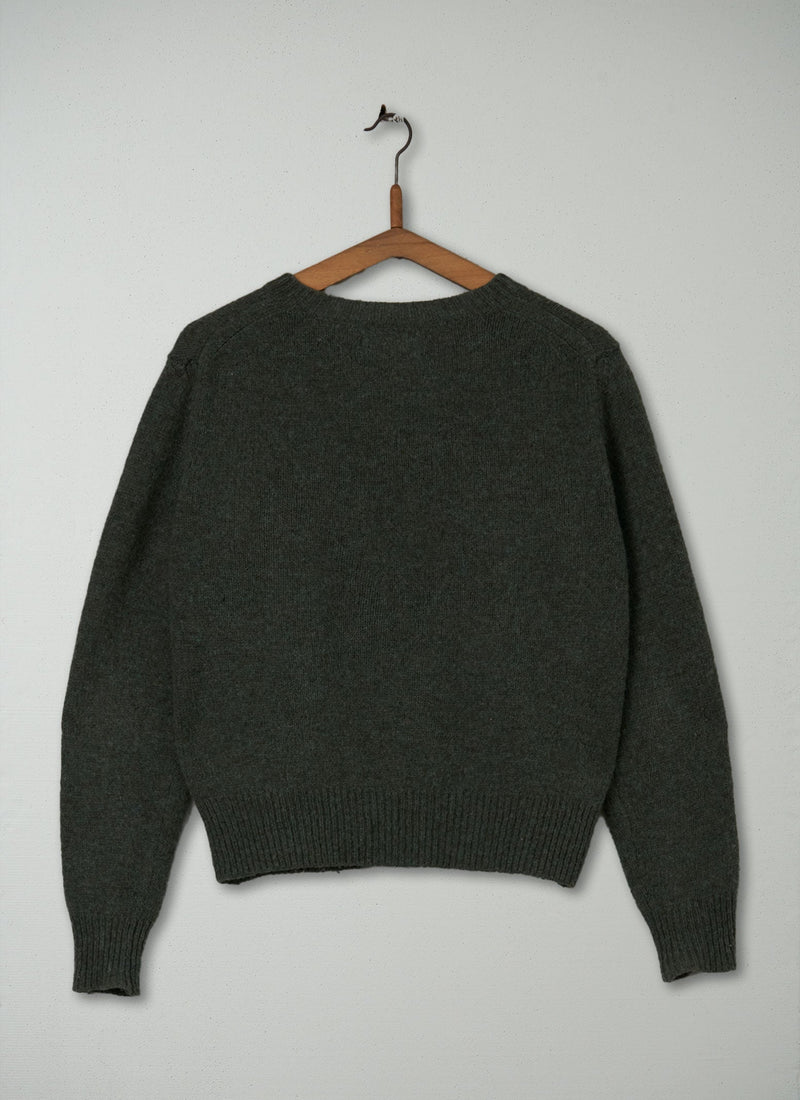 Reworn Neat Cardigan Size M (133) | Green