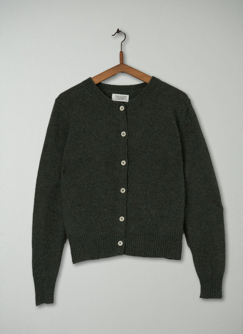 Reworn Neat Cardigan Size M (133) | Green