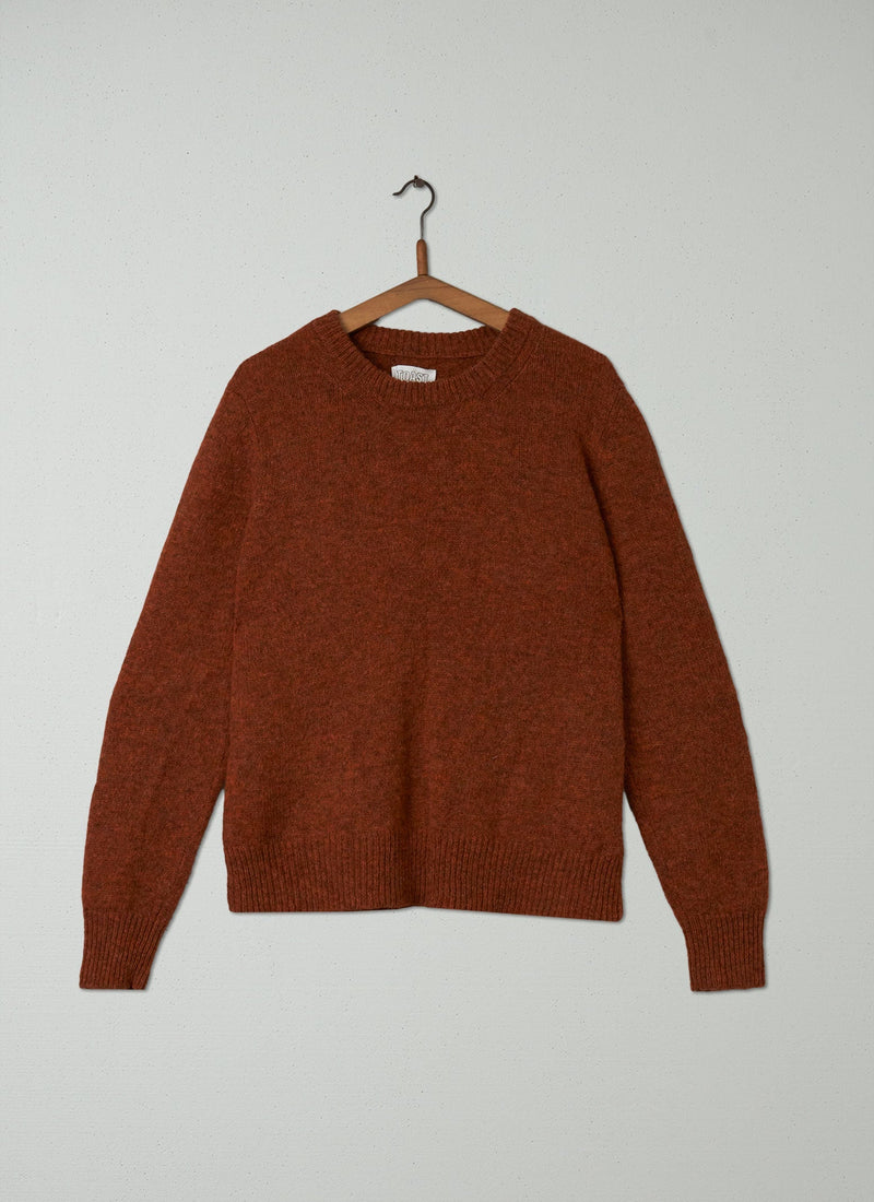 Reworn Shetland Neat Pullover Size XL (085) | Orange