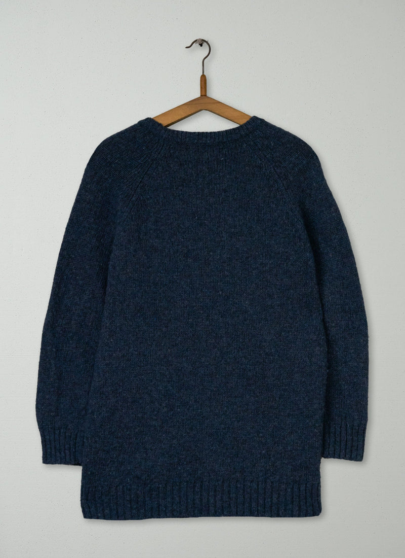 Reworn Merino Pullover Size S (501) | Denim Blue